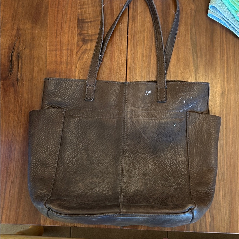 Brown Leather Tote Bag